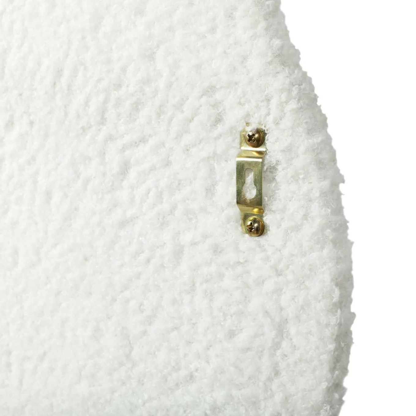 IDMarket Miroir vague en tissu bouclette crème 150 x 50 cm* Décoration Et Accessoires|Collection Moderne