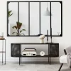 IDMarket Miroir verrière noir 140 x 84 cm industriel* Décoration Et Accessoires|Collection Industrielle