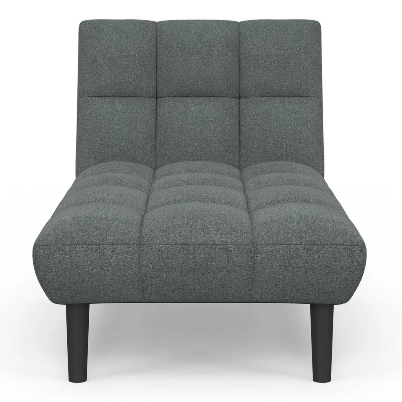 IDMarket Méridienne clic clac tissu gris anthracite capitonnée 80 x 180 cm* Canapés|Salon Complet