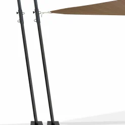 IDMarket Mâts réglables de fixation pour voile d’ombrage x2* Voiles D'Ombrage