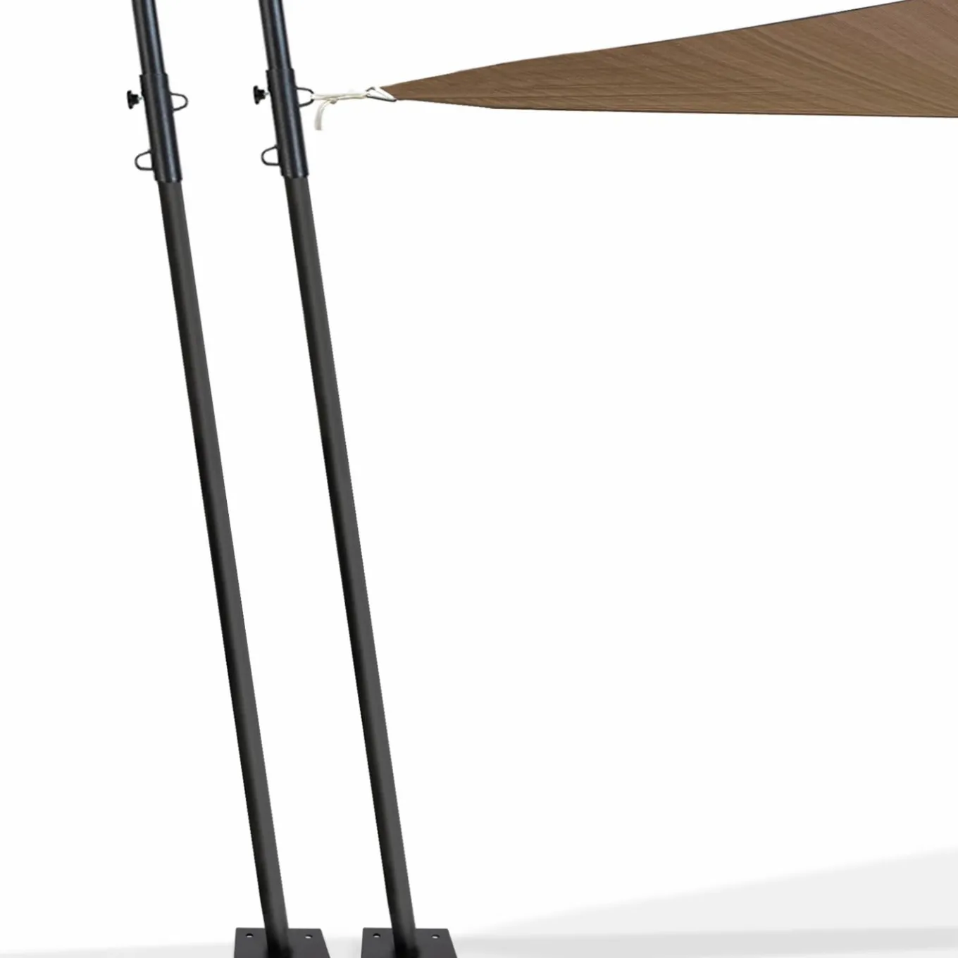 IDMarket Mâts réglables de fixation pour voile d’ombrage x2* Voiles D'Ombrage