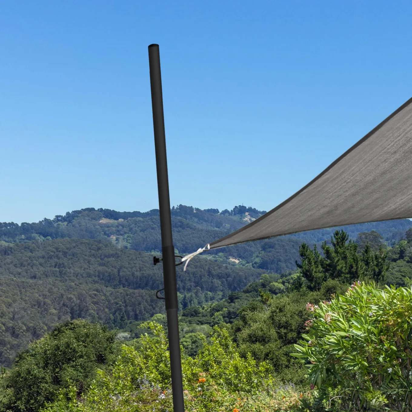 IDMarket Mâts réglables de fixation pour voile d’ombrage x2* Voiles D'Ombrage