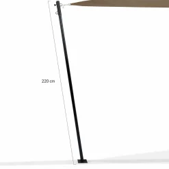 IDMarket Mâts réglables de fixation pour voile d’ombrage x2* Voiles D'Ombrage