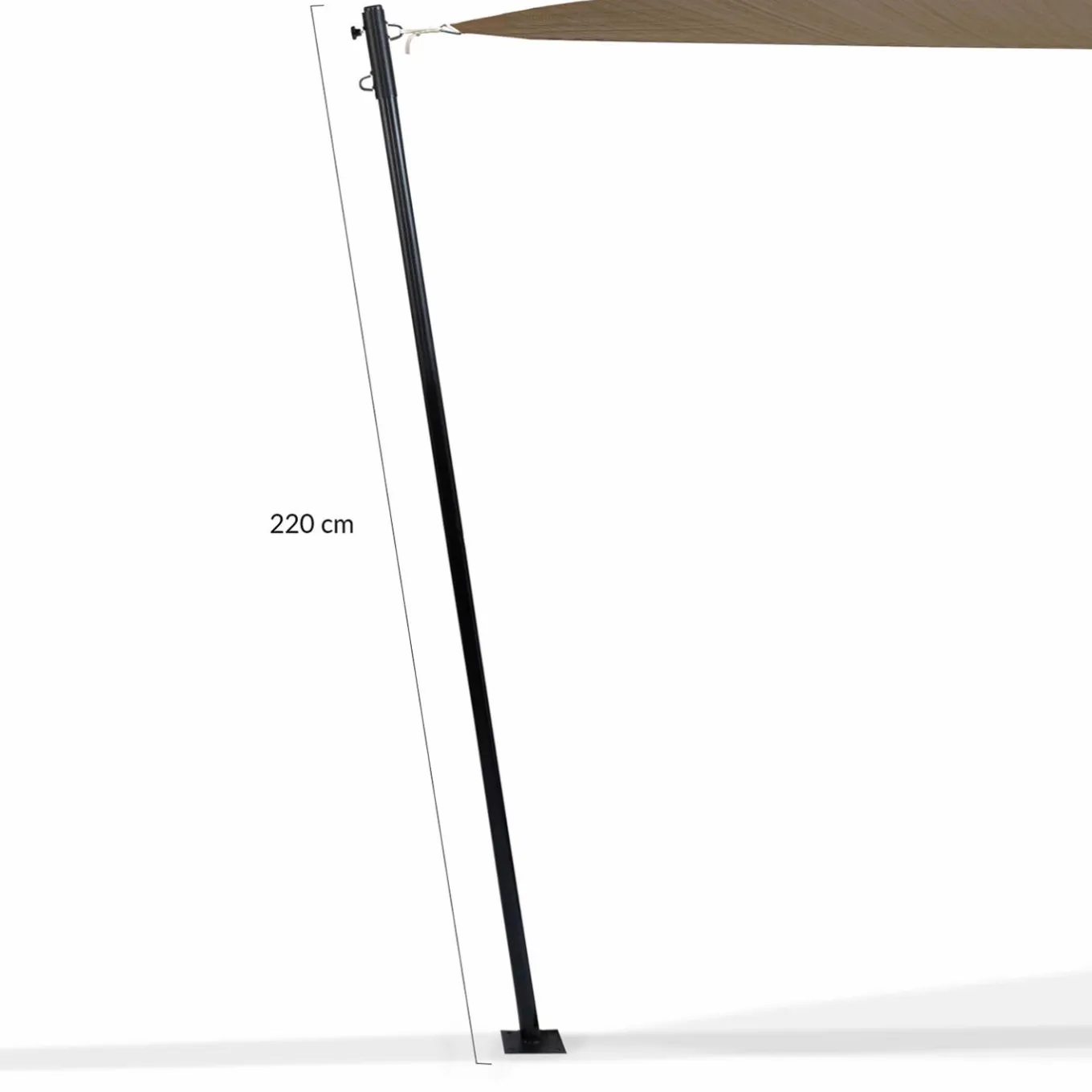 IDMarket Mâts réglables de fixation pour voile d’ombrage x2* Voiles D'Ombrage