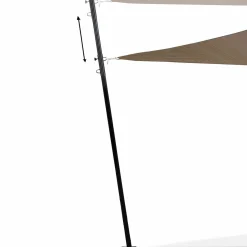 IDMarket Mâts réglables de fixation pour voile d’ombrage x2* Voiles D'Ombrage