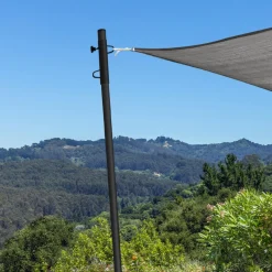 IDMarket Mâts réglables de fixation pour voile d’ombrage x2* Voiles D'Ombrage