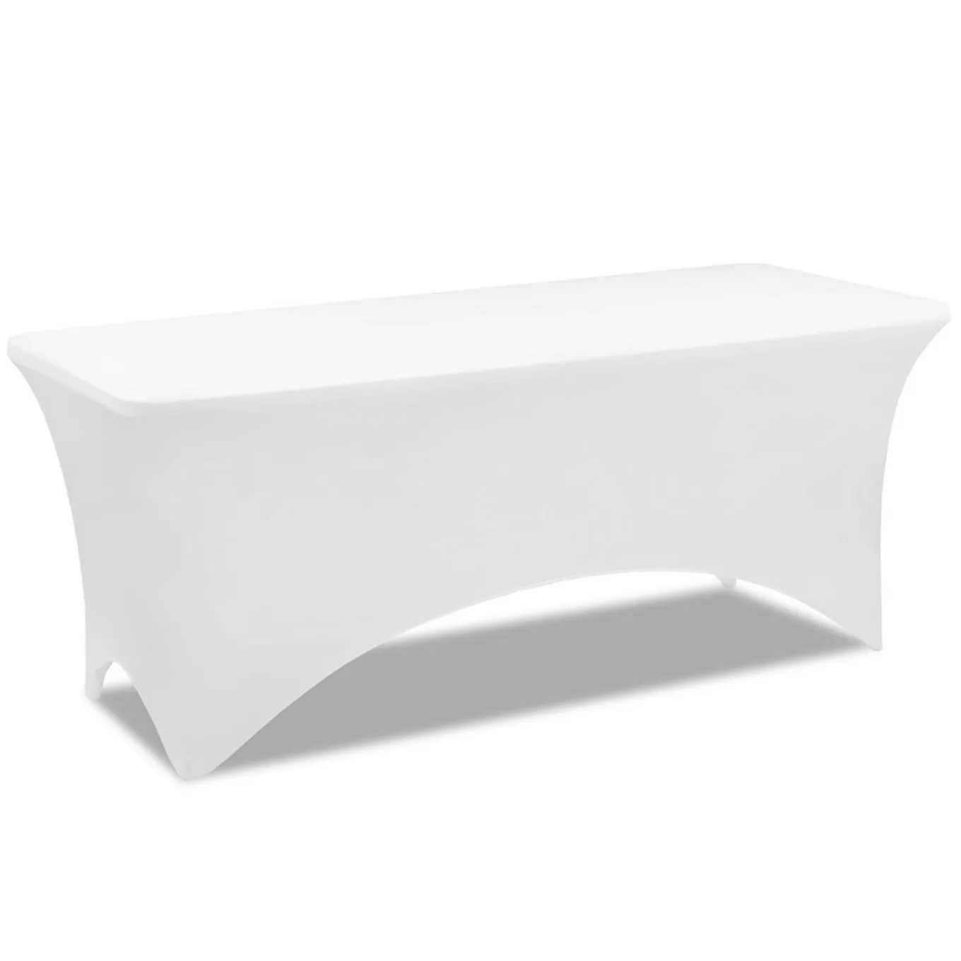IDMarket Nappe rectangulaire extensible blanche* Mobilier Pliant D'Appoint