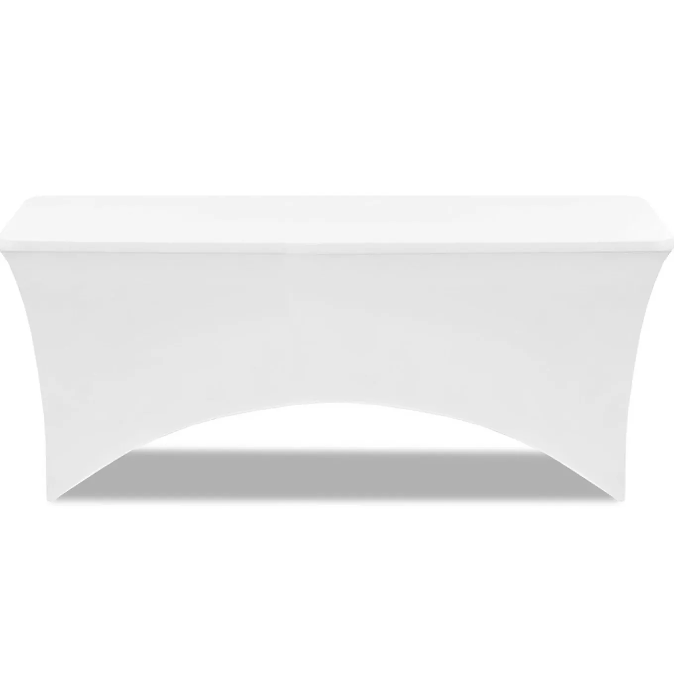 IDMarket Nappe rectangulaire extensible blanche* Mobilier Pliant D'Appoint