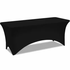 IDMarket Nappe rectangulaire extensible noire* Mobilier Pliant D'Appoint