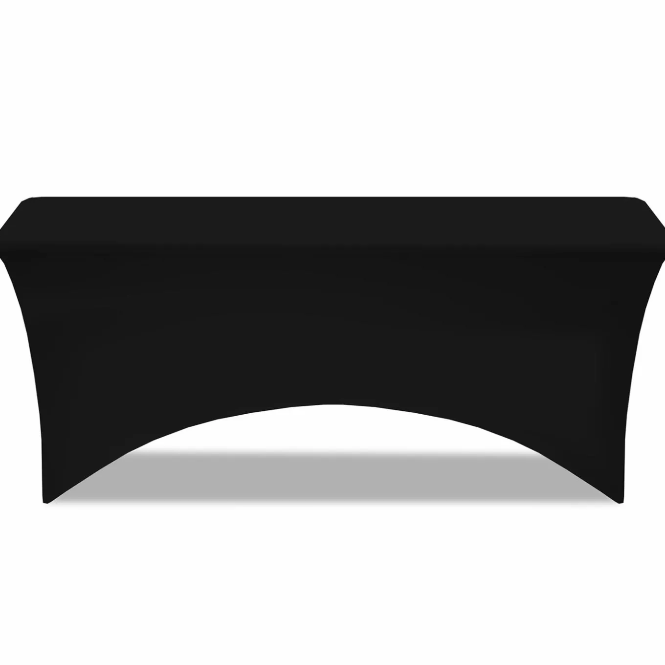 IDMarket Nappe rectangulaire extensible noire* Mobilier Pliant D'Appoint