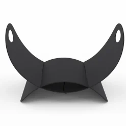 IDMarket Panier à bûches en métal noir 40 x 30 x 25 cm* Accessoires Cheminée