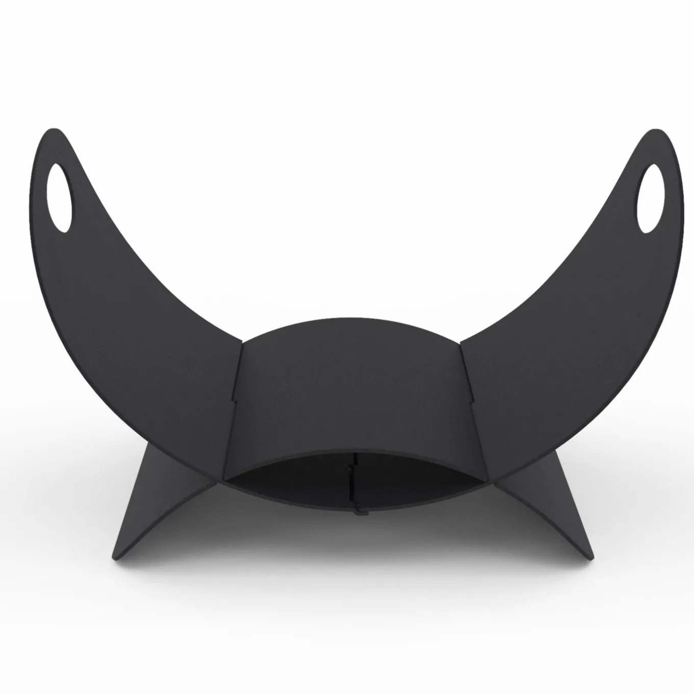 IDMarket Panier à bûches en métal noir 40 x 30 x 25 cm* Accessoires Cheminée