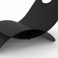 IDMarket Panier à bûches en métal noir 40 x 30 x 25 cm* Accessoires Cheminée