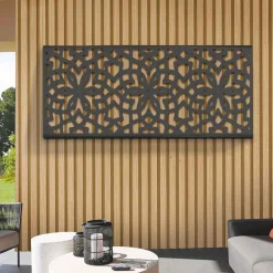 IDMarket Panneau décoratif extérieur motif azulejo gris 150x50cm* Panneaux Occultants