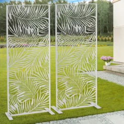 IDMarket Panneau décoratif universel 150 x 50 CM PALM gris clair* Panneaux Occultants