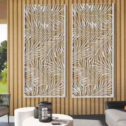 IDMarket Panneau décoratif universel 150 x 50 CM PALM gris clair* Panneaux Occultants