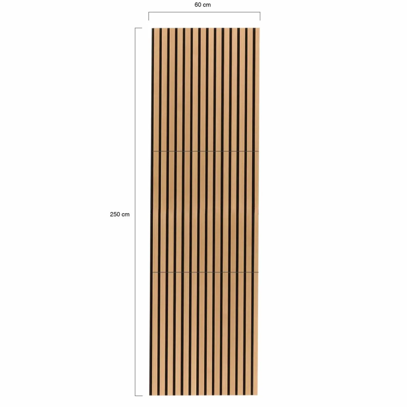IDMarket Panneaux acoustiques en tasseaux de bois chêne clair et noir de 250 x 60 CM* Produits D’Aménagement Intérieur|Décoration Et Accessoires