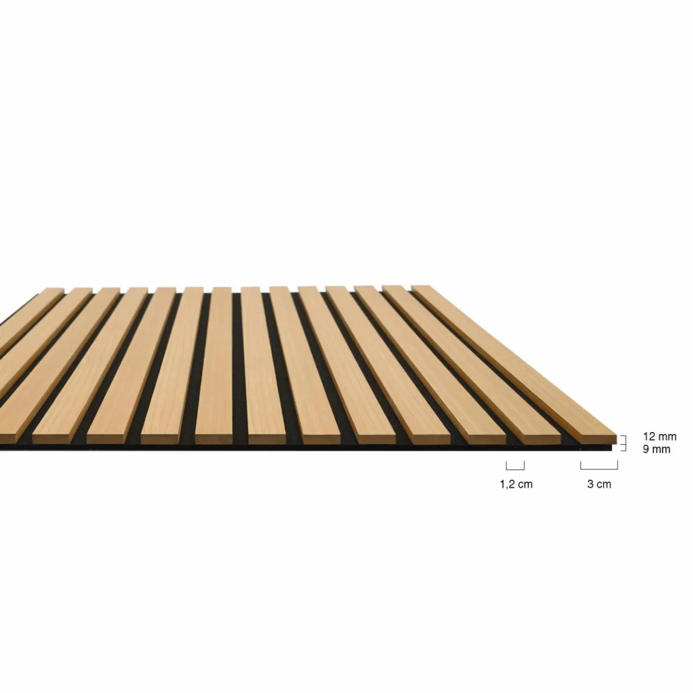 IDMarket Panneaux acoustiques en tasseaux de bois chêne clair et noir de 250 x 60 CM* Produits D’Aménagement Intérieur|Décoration Et Accessoires