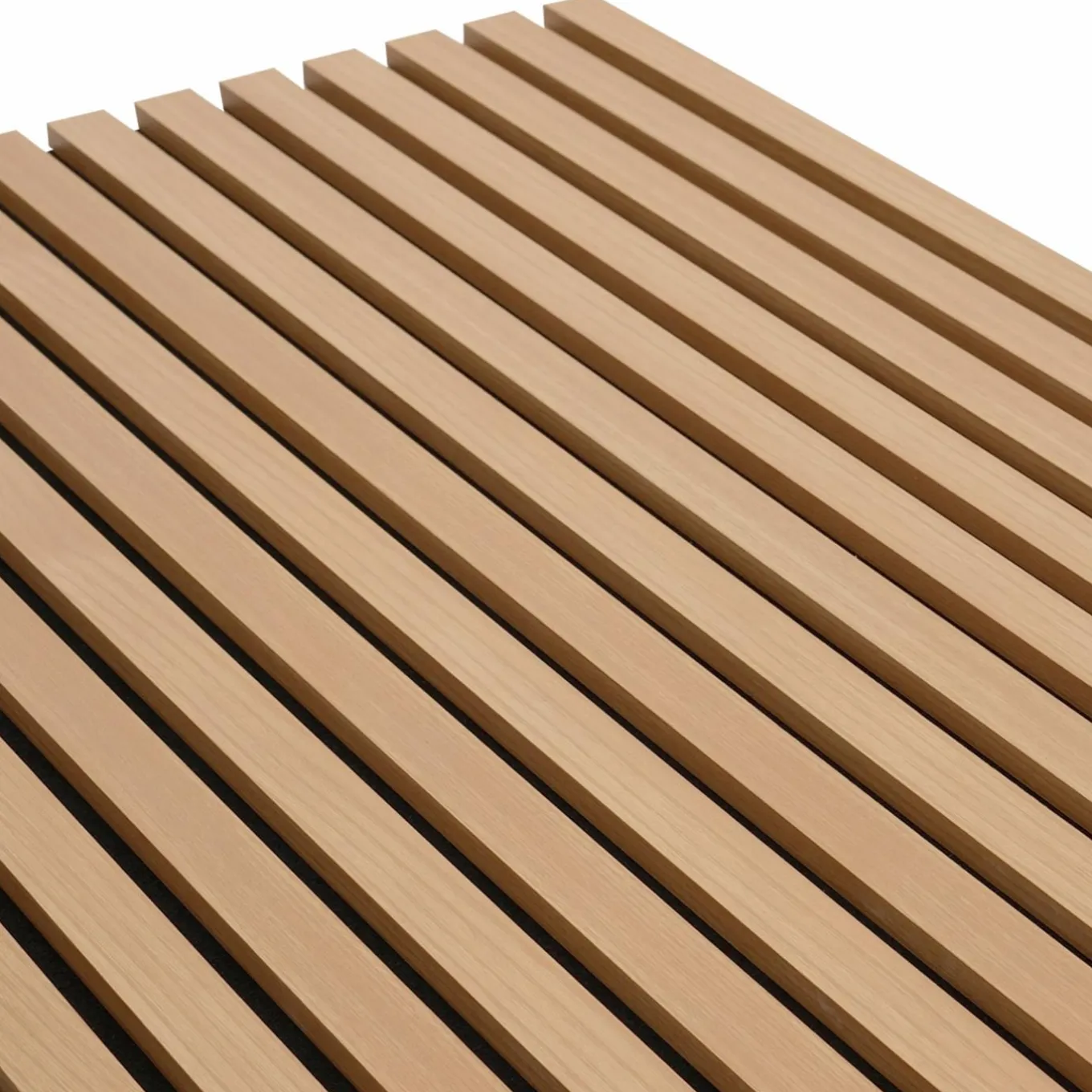 IDMarket Panneaux acoustiques en tasseaux de bois chêne clair et noir de 250 x 60 CM* Produits D’Aménagement Intérieur|Décoration Et Accessoires