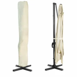 IDMarket Parasol déporté 3x4 m écru* Parasols