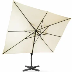 IDMarket Parasol déporté 3x4 m écru* Parasols