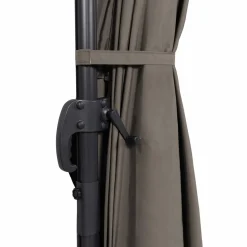 IDMarket Parasol déporté 3x4 m rotatif 360 coloris taupe* Parasols