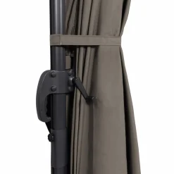 IDMarket Parasol rectangulaire déporté 3x4m taupe* Parasols