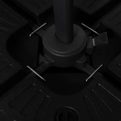 IDMarket Parasol rectangulaire déporté 3x4m taupe* Parasols