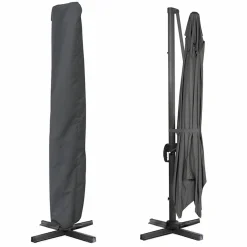 IDMarket Parasol rectangulaire déporté 3x4 m gris* Parasols