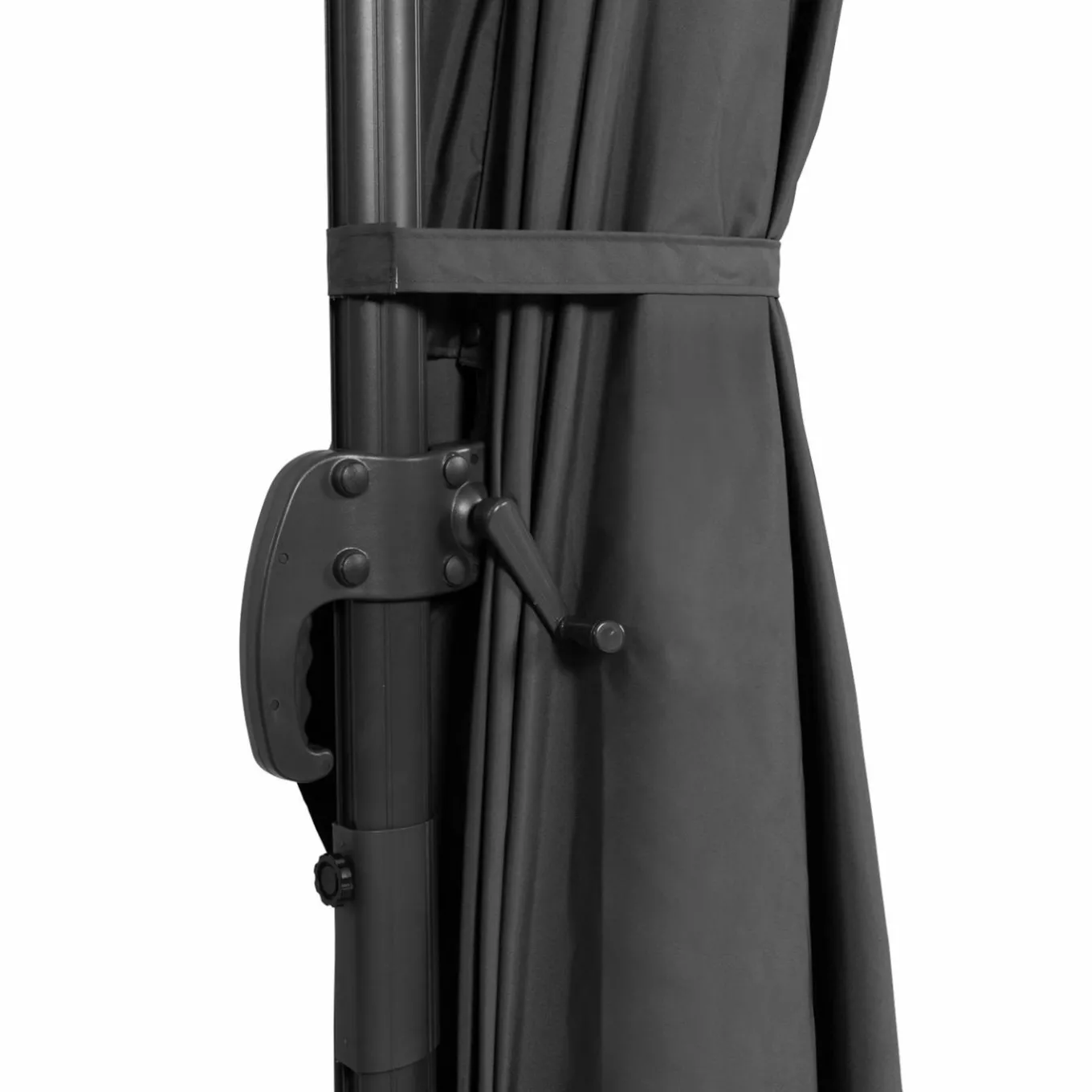 IDMarket Parasol rectangulaire déporté 3x4 m gris* Parasols