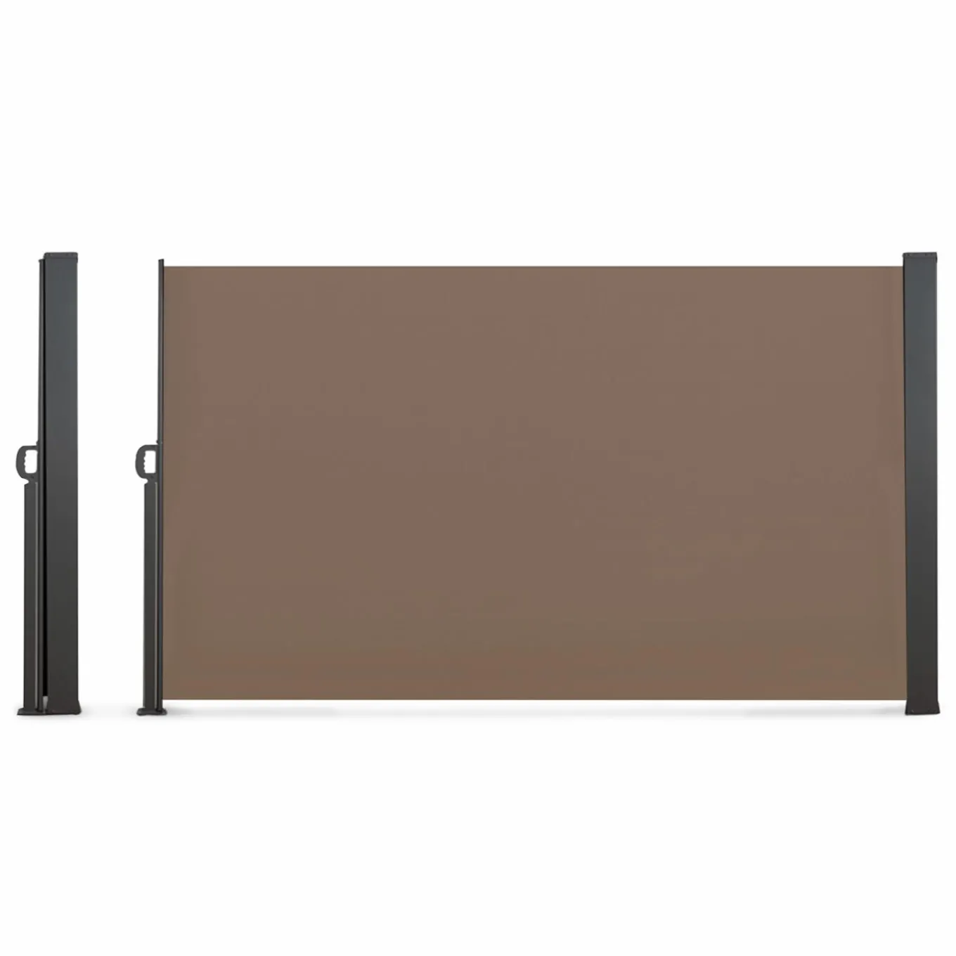 IDMarket Paravent enroulable taupe 400 x 160 cm* Paravents Extérieurs