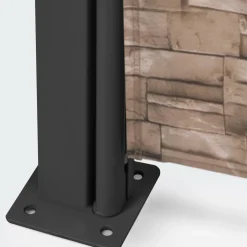 IDMarket Paravent extérieur rétractable 400x180 cm store latéral motif pierre* Paravents Extérieurs