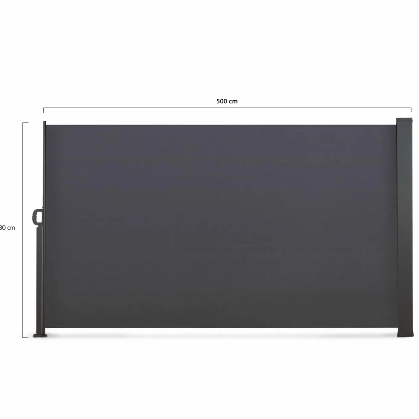 IDMarket Paravent rétractable extérieur 180 x 500 cm gris anthracite* Paravents Extérieurs