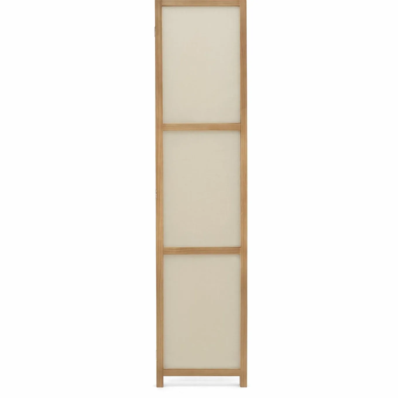 IDMarket Paravent rétractable intérieur décoratif en bois et tissu beige* Décoration Et Accessoires