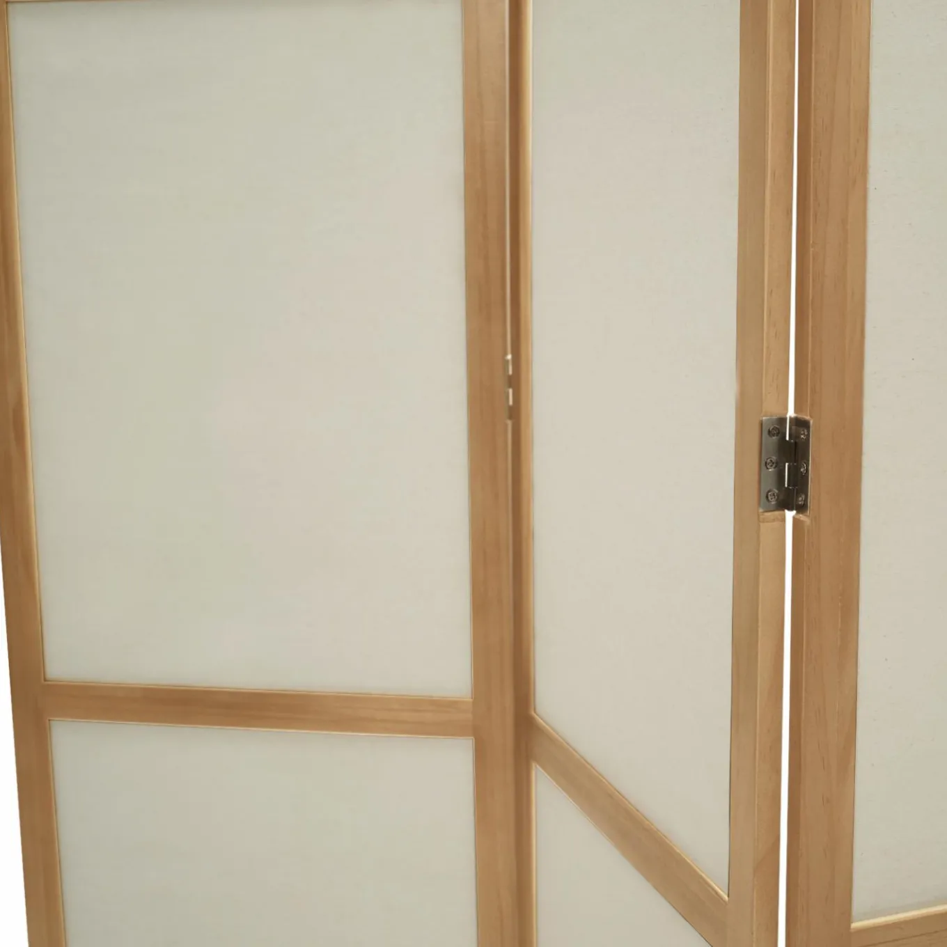 IDMarket Paravent rétractable intérieur décoratif en bois et tissu beige* Décoration Et Accessoires