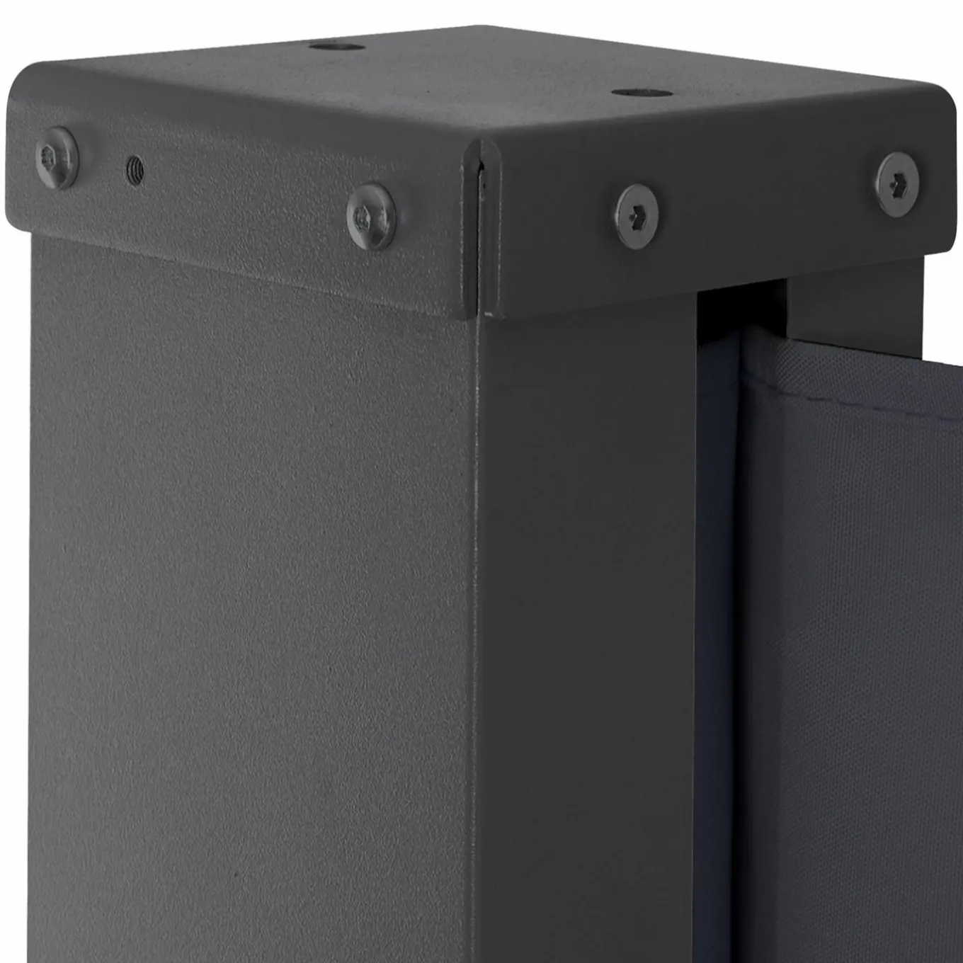 IDMarket Paravent rétractable 3x1,8m gris pour l’extérieur* Paravents Extérieurs