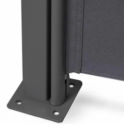 IDMarket Paravent rétractable 3x1,8m gris pour l’extérieur* Paravents Extérieurs