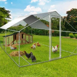 IDMarket Parc à poule grillagé* Volières Et Enclos