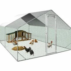 IDMarket Parc à poule grillagé* Volières Et Enclos