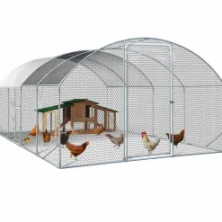 IDMarket Parc à poules grillagé 15 m²* Volières Et Enclos