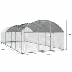 IDMarket Parc à poules grillagé 22,5 m²* Volières Et Enclos