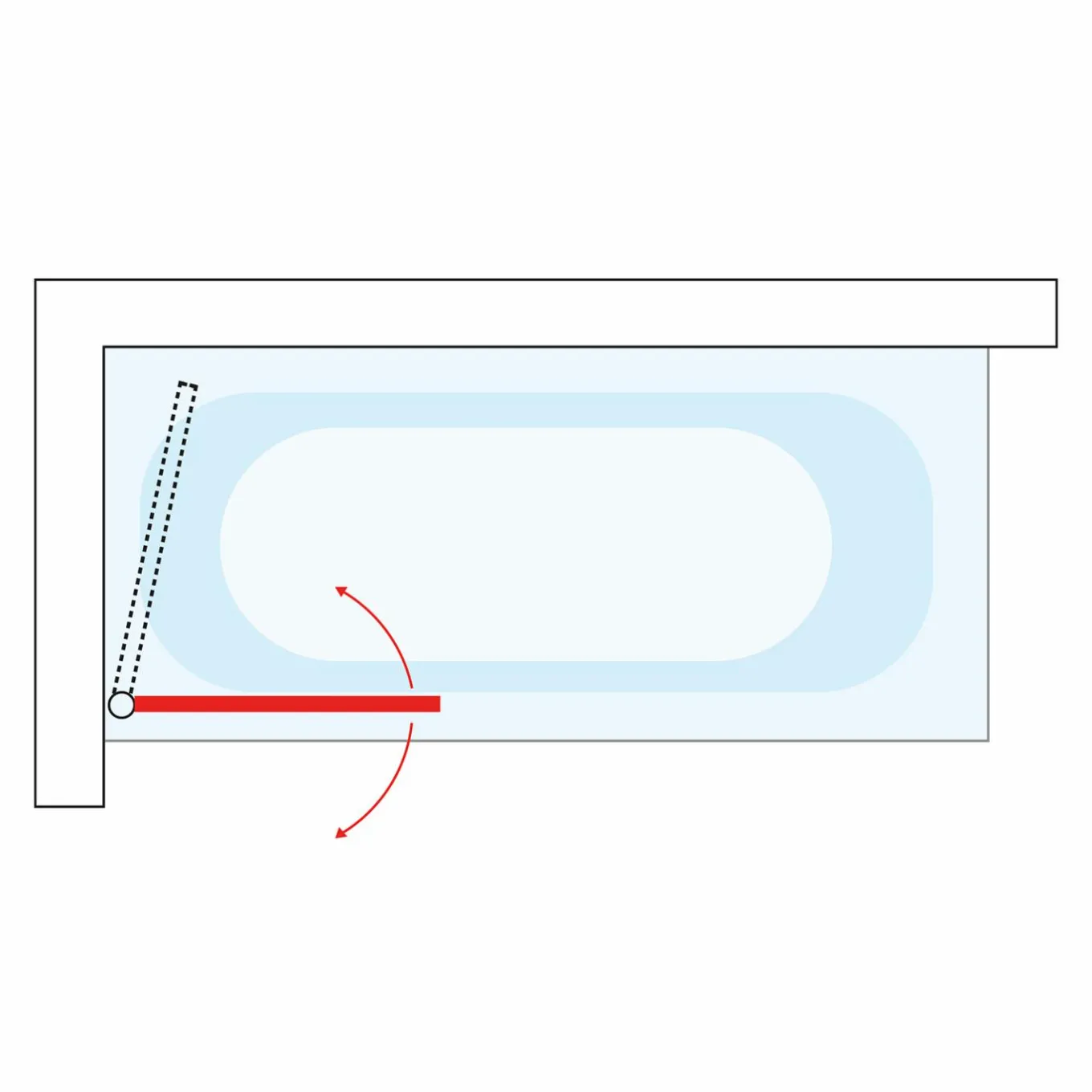 IDMarket Paroi de baignoire pivotante 1 volet 70x120 cm* Produits D’Aménagement Intérieur|Accessoires Salle De Bain