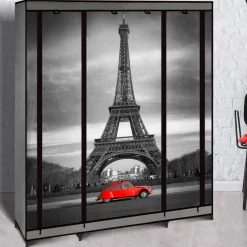 IDMarket Penderie d'appoint en tissu imprimé* Rangement Et Accessoires|Chambre Complète Adulte