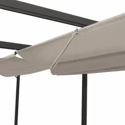IDMarket Pergola au toit rétractable avec 6 stores coloris taupe* Tonnelles De Jardin|Pergolas