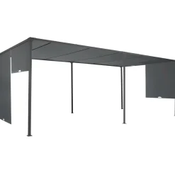 IDMarket Pergola avec rideaux coulissants gris anthracite 3x6m* Tonnelles De Jardin|Pergolas