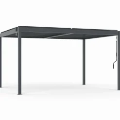 IDMarket Pergola bioclimatique 3x4 M lames orientables aluminium gris anthracite* Tonnelles De Jardin|Pergolas
