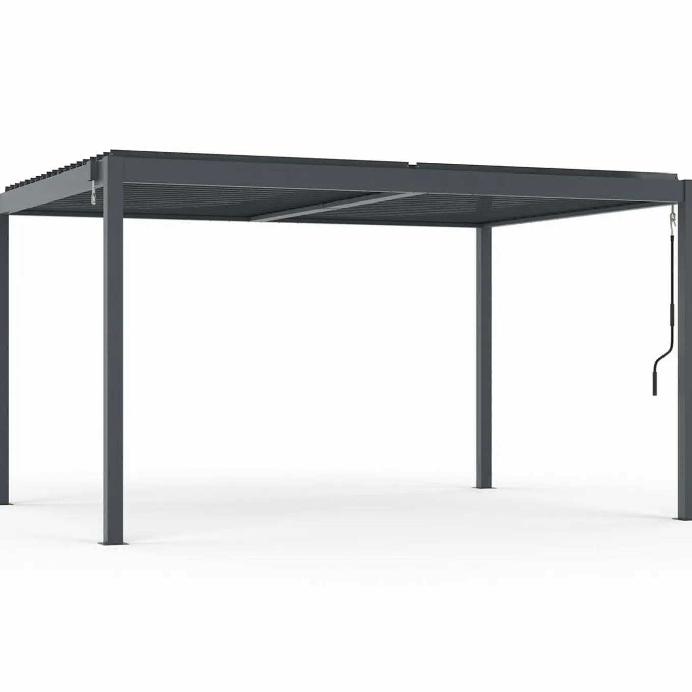 IDMarket Pergola bioclimatique 3x4 M lames orientables aluminium gris anthracite* Tonnelles De Jardin|Pergolas