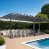 IDMarket Pergola lames orientables gris anthracite 3x6m* Tonnelles De Jardin|Pergolas