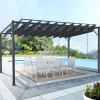 IDMarket Pergola lames orientables gris anthracite* Tonnelles De Jardin|Pergolas