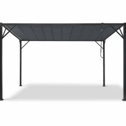 IDMarket Pergola lames orientables gris anthracite* Tonnelles De Jardin|Pergolas